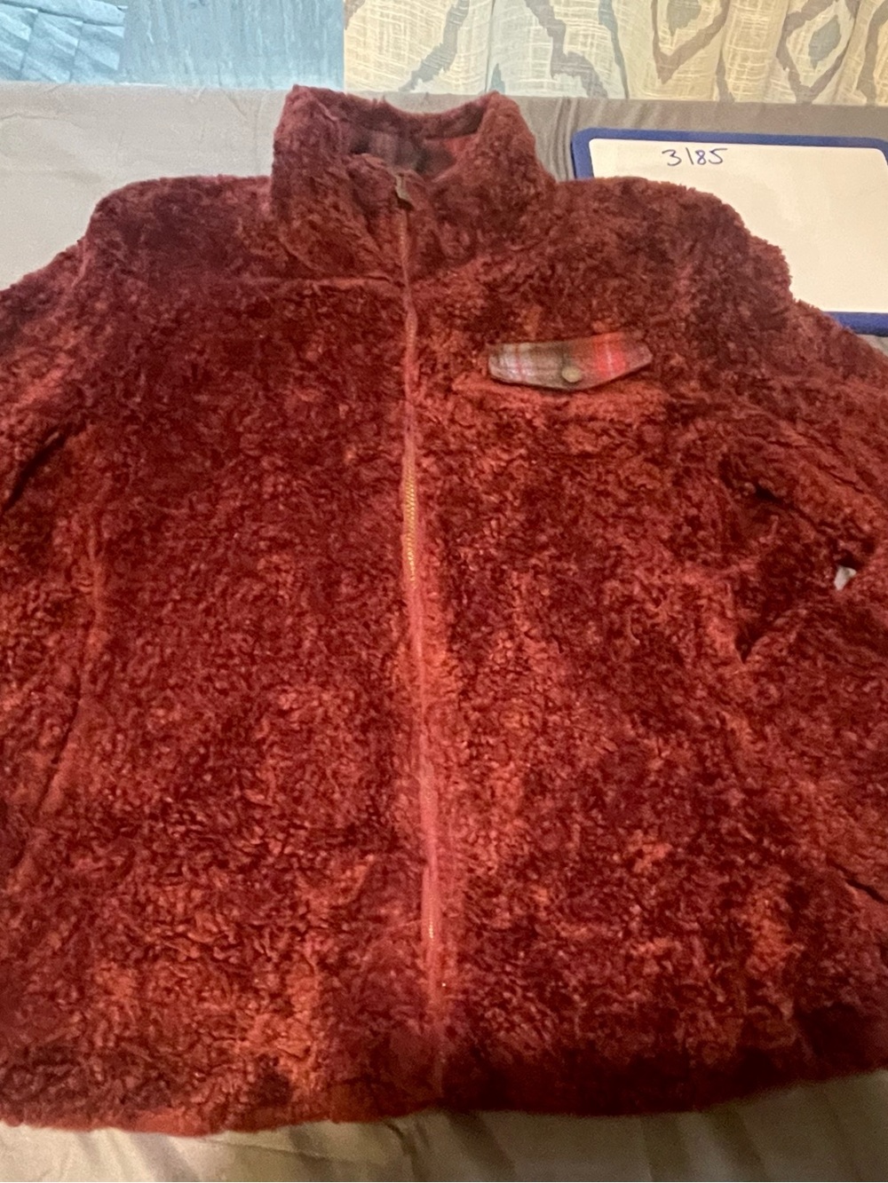 Pendleton Kids Plush Puffer Jacket in Deep Burgundy